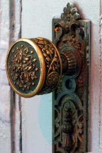 clean vintage door knob