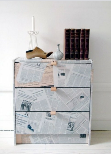 newspaper-decoupage