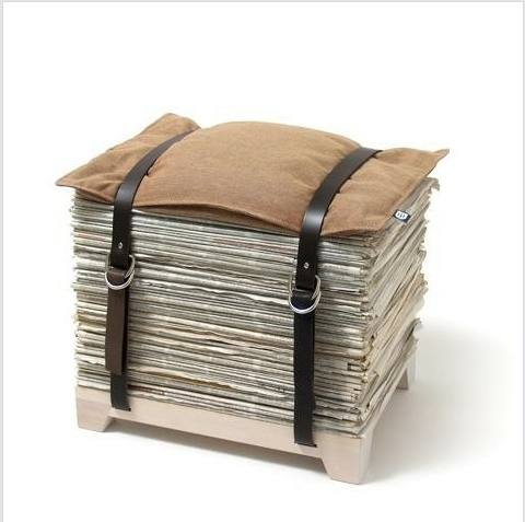 newspaper-stool